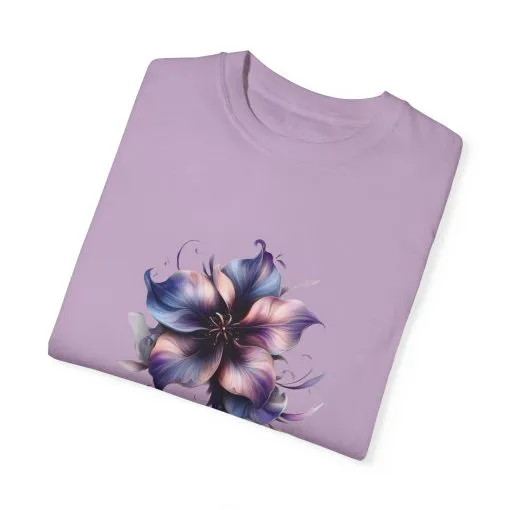 Floral Unisex Garment-Dyed T-Shirt - Vibrant Flower Design for Nature Lovers - Image 3