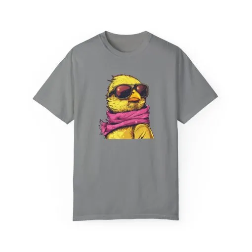 Cool Chick Unisex Garment-Dyed T-Shirt - Fun Bird Design - Image 33