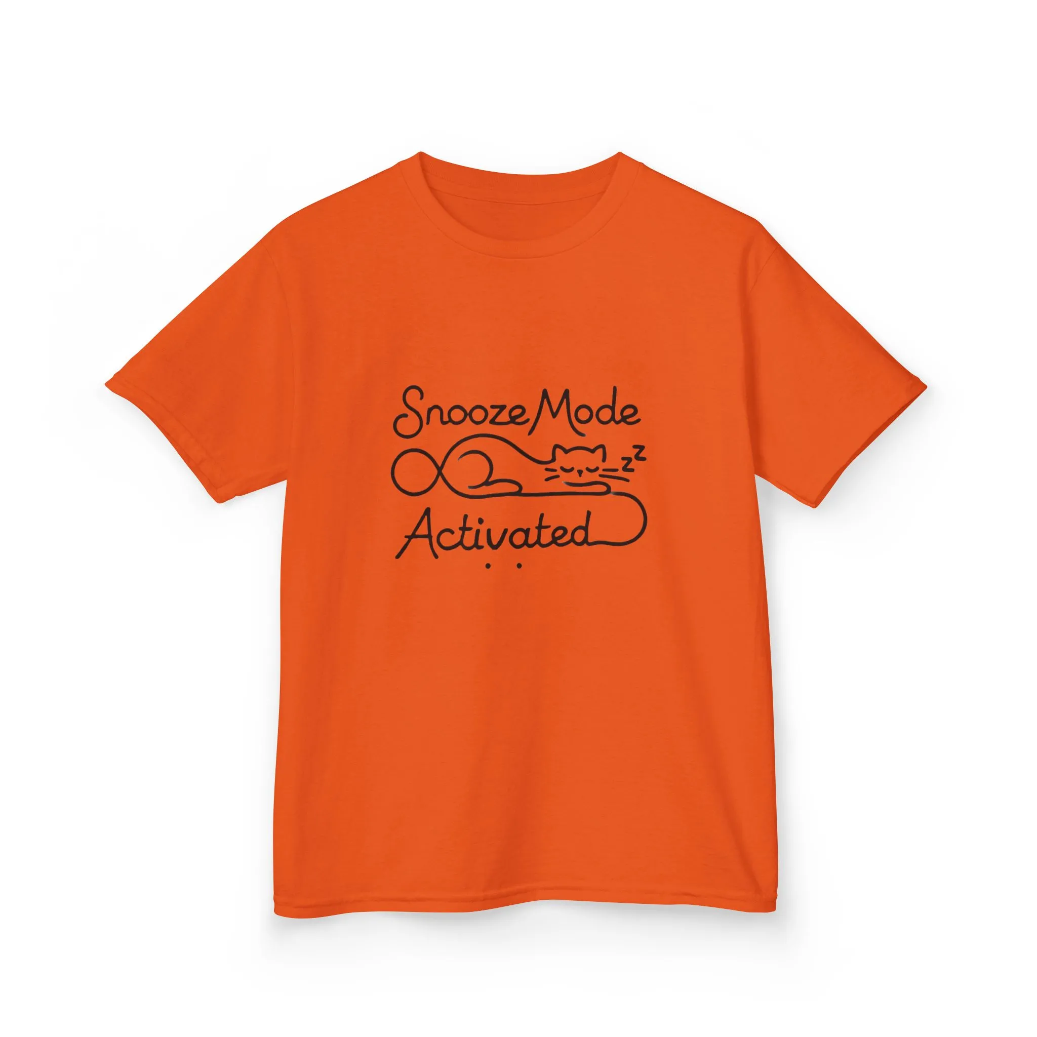 Kids 'Snooze Mode Activated' Heavy Cotton Tee - Fun Sleepy T-Shirt for Boys and Girls - Image 14