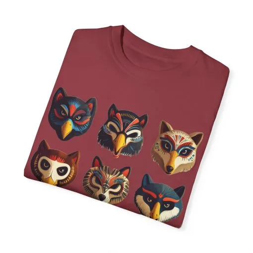 Wild Animal Masks Unisex Garment-Dyed T-Shirt - Image 30