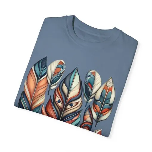 Bohemian Feathers Unisex T-Shirt - Artistic Nature Design - Image 42