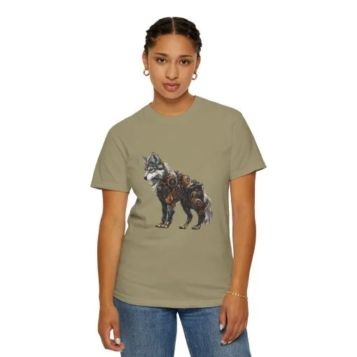 Mechanical Wolf Unisex T-Shirt - Unique Graphic Tee for Animal Lovers - Image 4