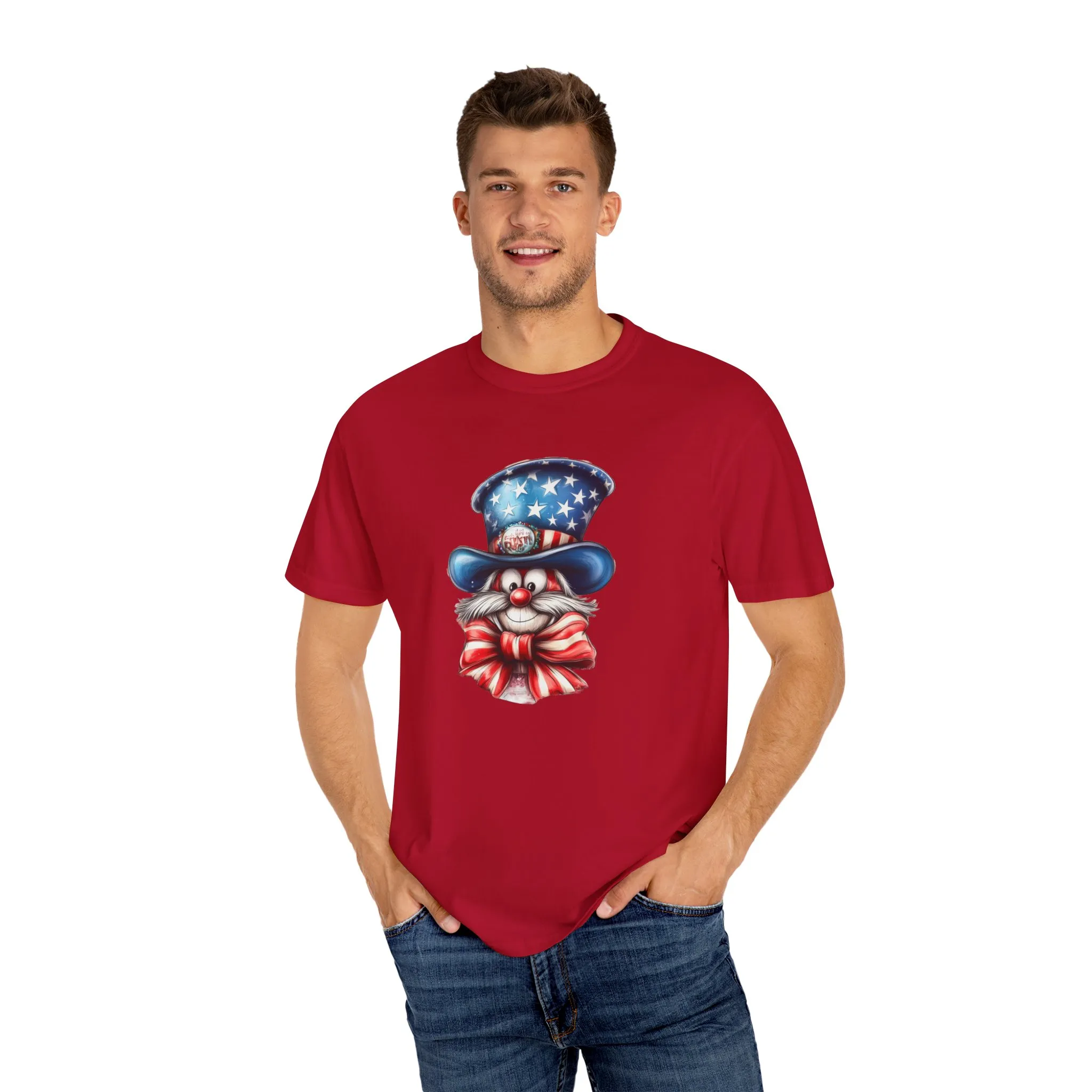 Patriotic Cat Unisex Garment-Dyed T-Shirt – Festive 4th of July Vibe - Image 19