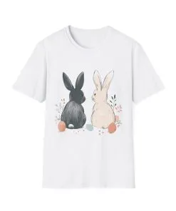 Cute Bunny Love Unisex Softstyle T-Shirt for Easter Celebrations