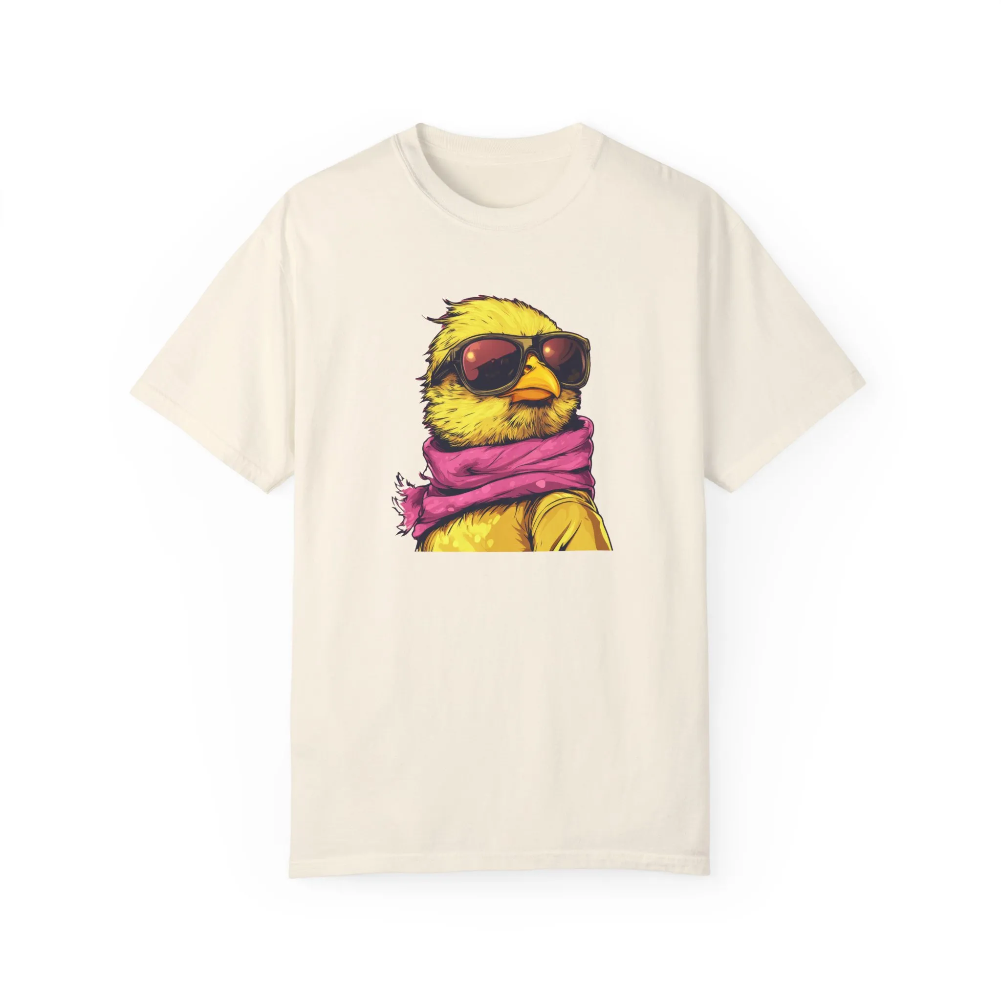 Cool Chick Unisex Garment-Dyed T-Shirt - Fun Bird Design - Image 5
