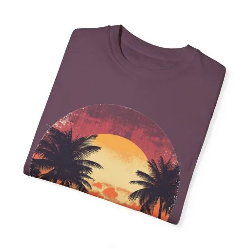 Unisex Garment-Dyed T-shirt | Sunset Beach Vibes Tee - Image 2