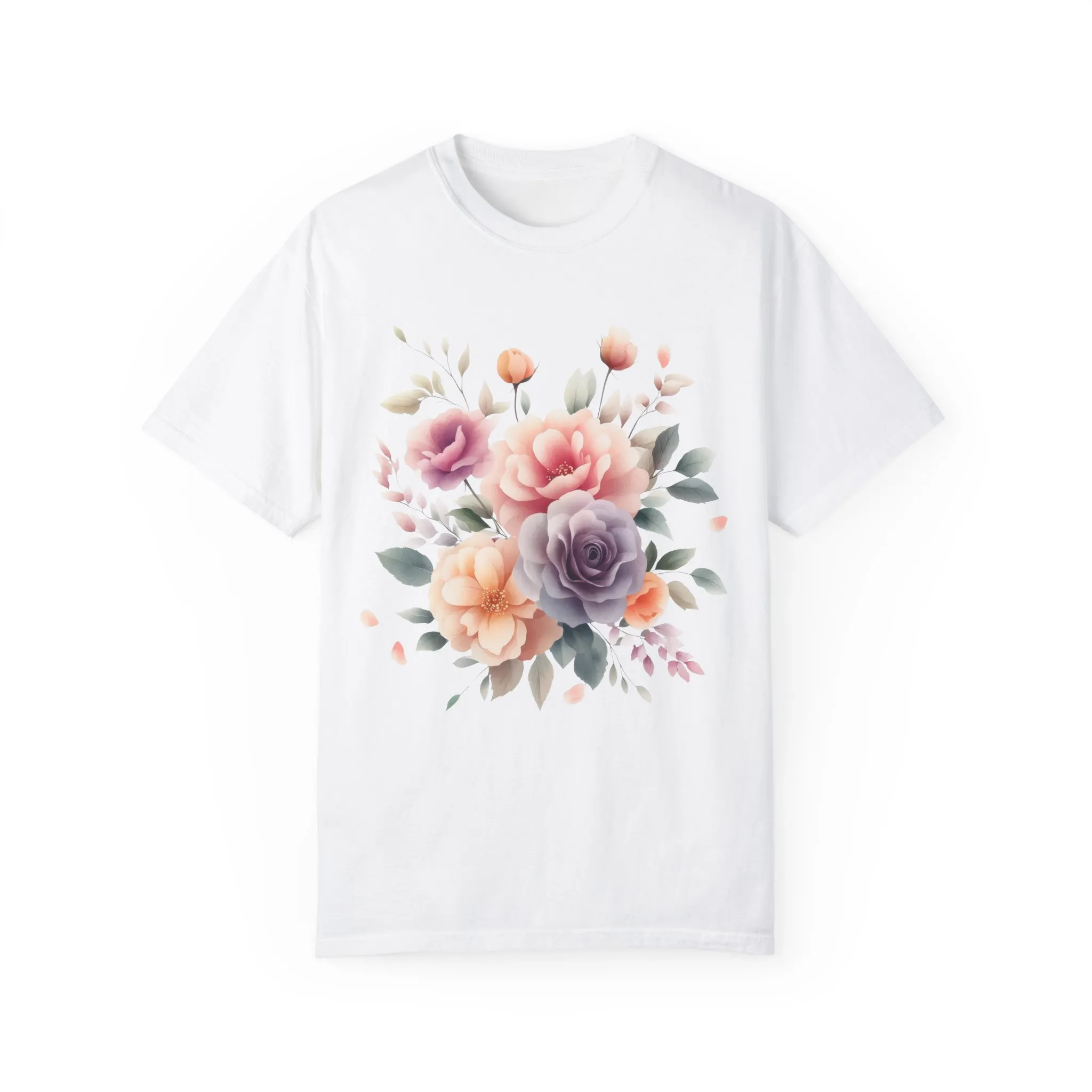 Floral Garden Unisex Garment-Dyed T-Shirt | Soft and Stylish Tee for Spring and Summer Occasions - Image 2