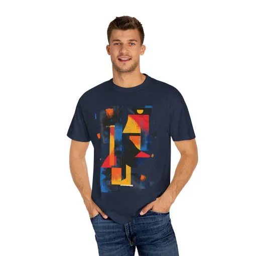 Colorful Abstract Art T-Shirt | Unisex Garment-Dyed Tee - Image 51