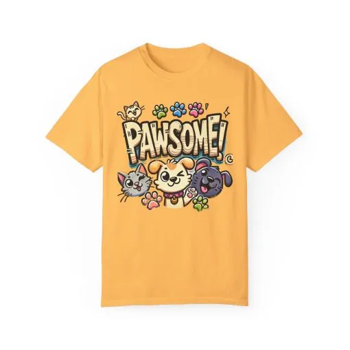 Pawsome Garment-Dyed T-Shirt for Animal Lovers - Image 21