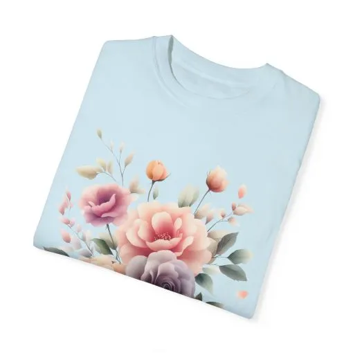 Floral Garden Unisex Garment-Dyed T-Shirt | Soft and Stylish Tee for Spring and Summer Occasions - Image 22