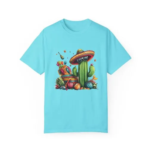 Vibrant Cactus Fiesta T-Shirt - Unisex Garment-Dyed Tee for Summer Celebrations - Image 37
