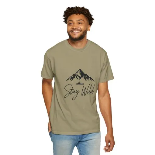 Stay Wild Unisex Garment-Dyed T-Shirt - Adventure & Nature Inspired - Image 16