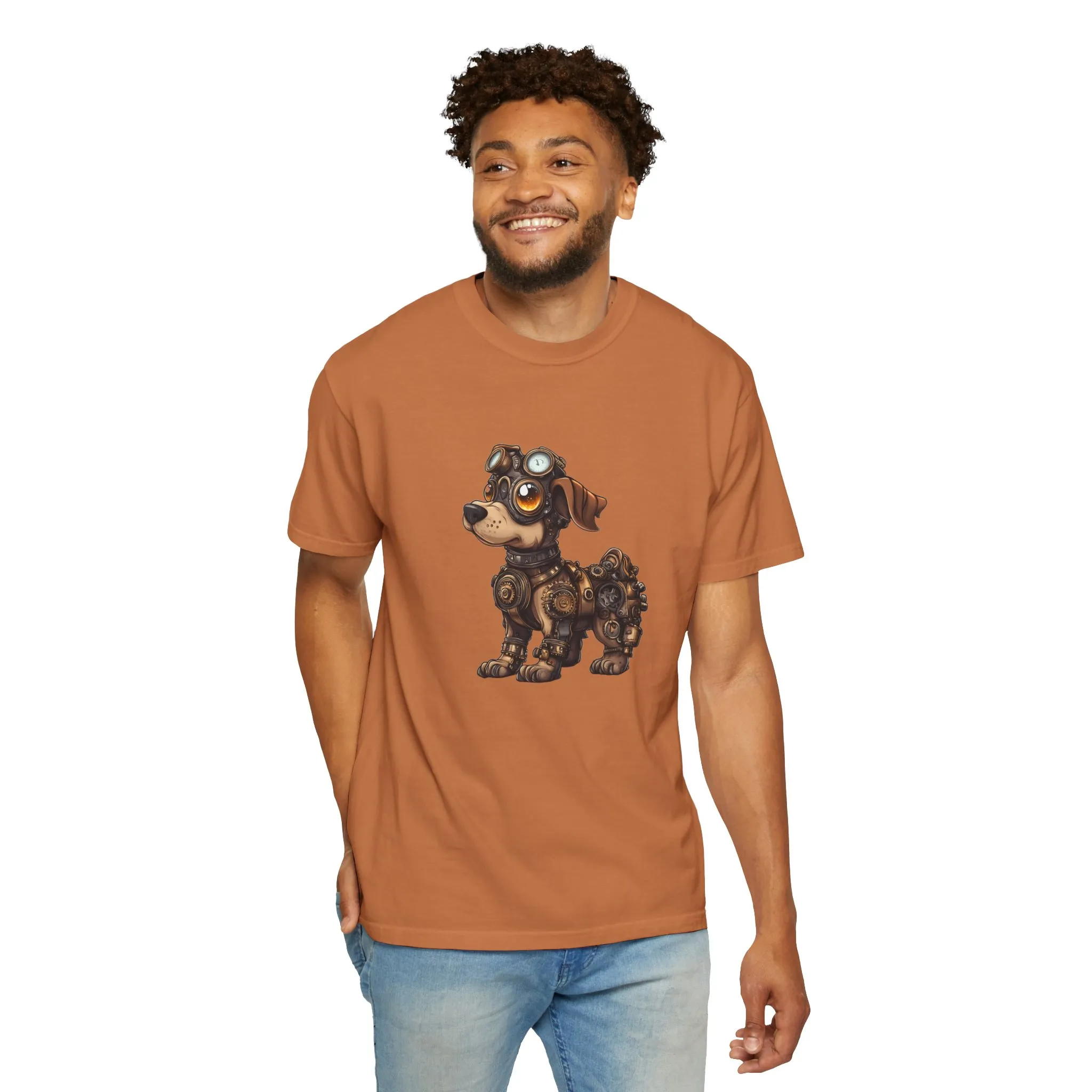 Steampunk Dog T-Shirt | Unisex Garment-Dyed Tee for Animal Lovers - Image 12