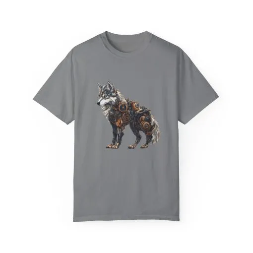 Mechanical Wolf Unisex T-Shirt - Unique Graphic Tee for Animal Lovers - Image 11