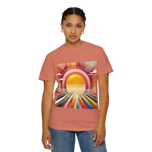 Retro Sunset Unisex T-Shirt - Beach Vibes Tee for Summer Adventures - Image 4