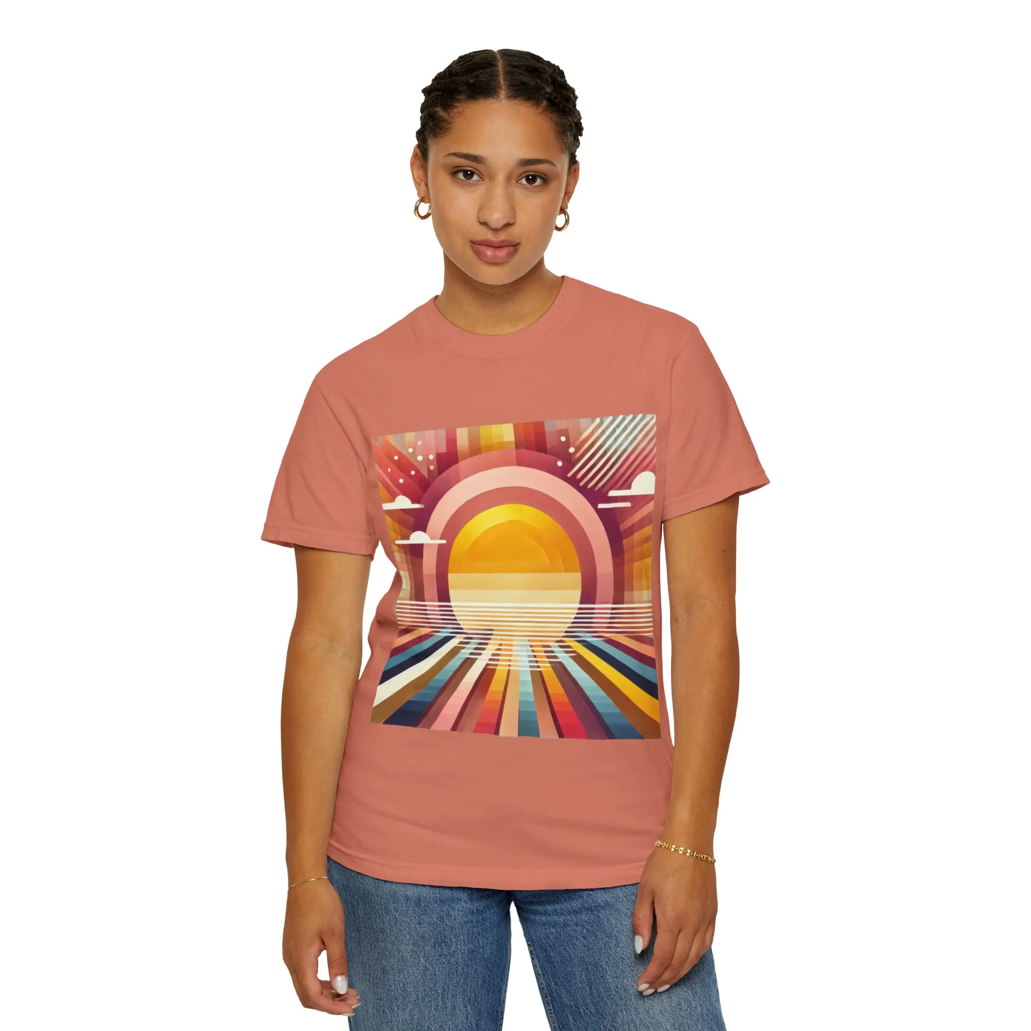 Retro Sunset Unisex T-Shirt - Beach Vibes Tee for Summer Adventures - Image 4
