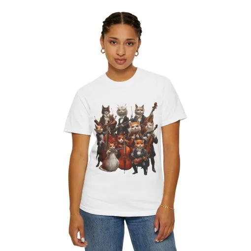 Whimsical Cat Orchestra Unisex T-Shirt - Perfect Gift for Animal Lovers - Image 8