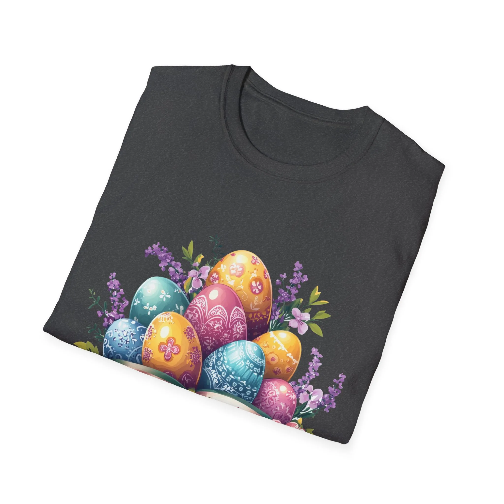 Easter Floral Eggs Unisex Softstyle T-Shirt - Image 22
