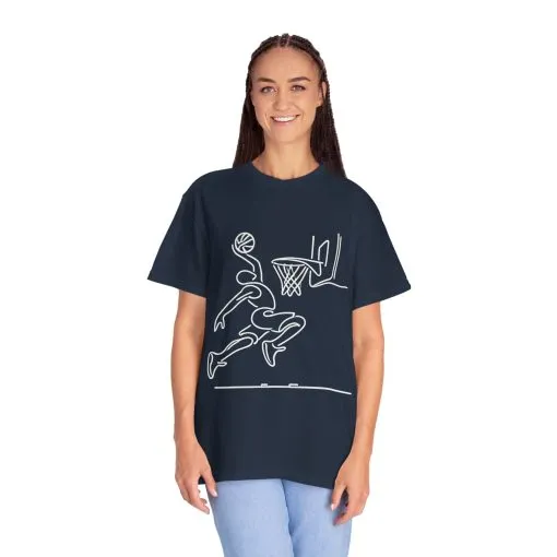 Unisex Basketball Outline T-shirt - Sporty Graphic Tee for Athletes - Image 4