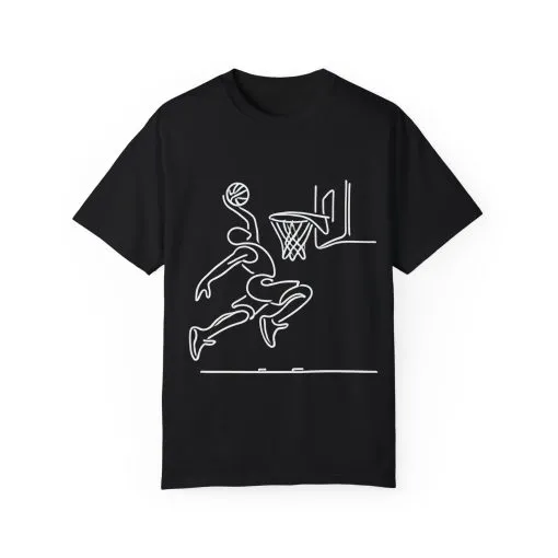 Unisex Basketball Outline T-shirt - Sporty Graphic Tee for Athletes - Image 25