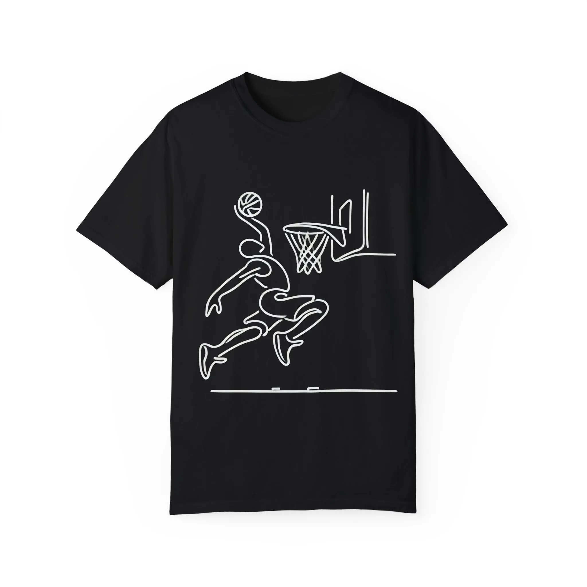 Unisex Basketball Outline T-shirt - Sporty Graphic Tee for Athletes - Image 25