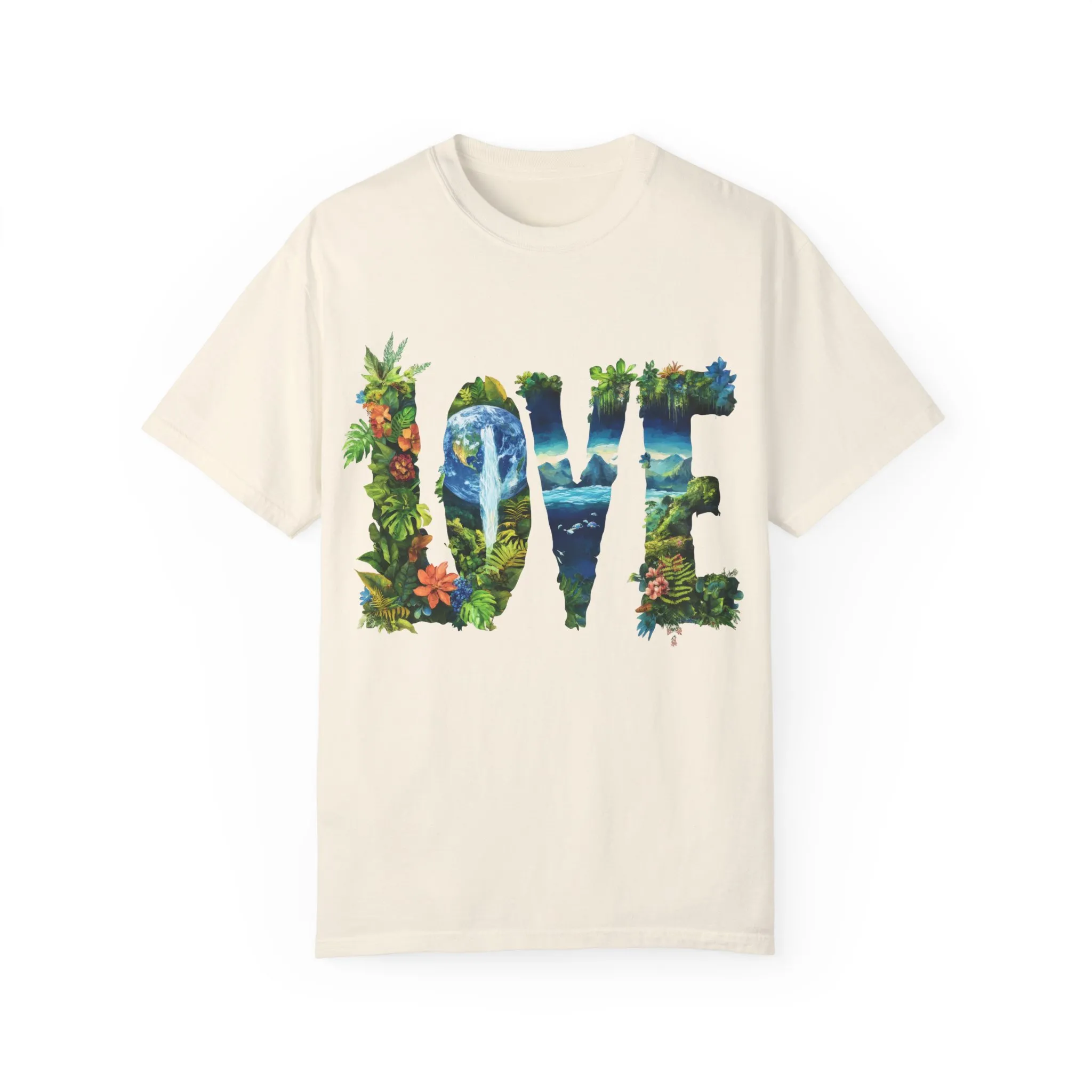 Garment-Dyed Love T-Shirt | Nature-Inspired Unisex Tee - Image 5