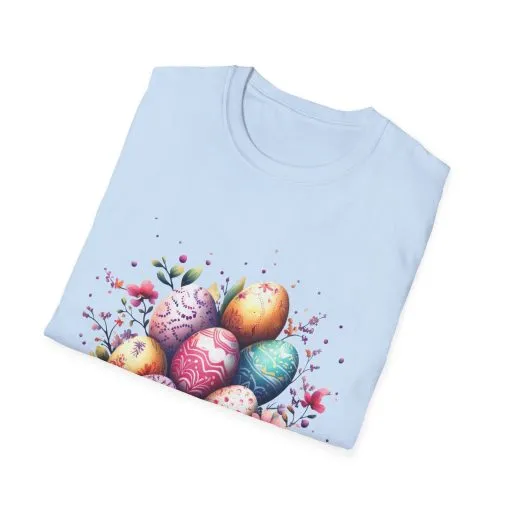 Easter Egg Floral Unisex Softstyle T-Shirt - Vibrant Spring Design - Image 33