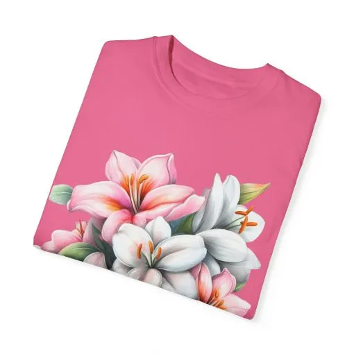 Floral Elegance Unisex Garment-Dyed T-Shirt - Perfect for Spring Celebrations - Image 50