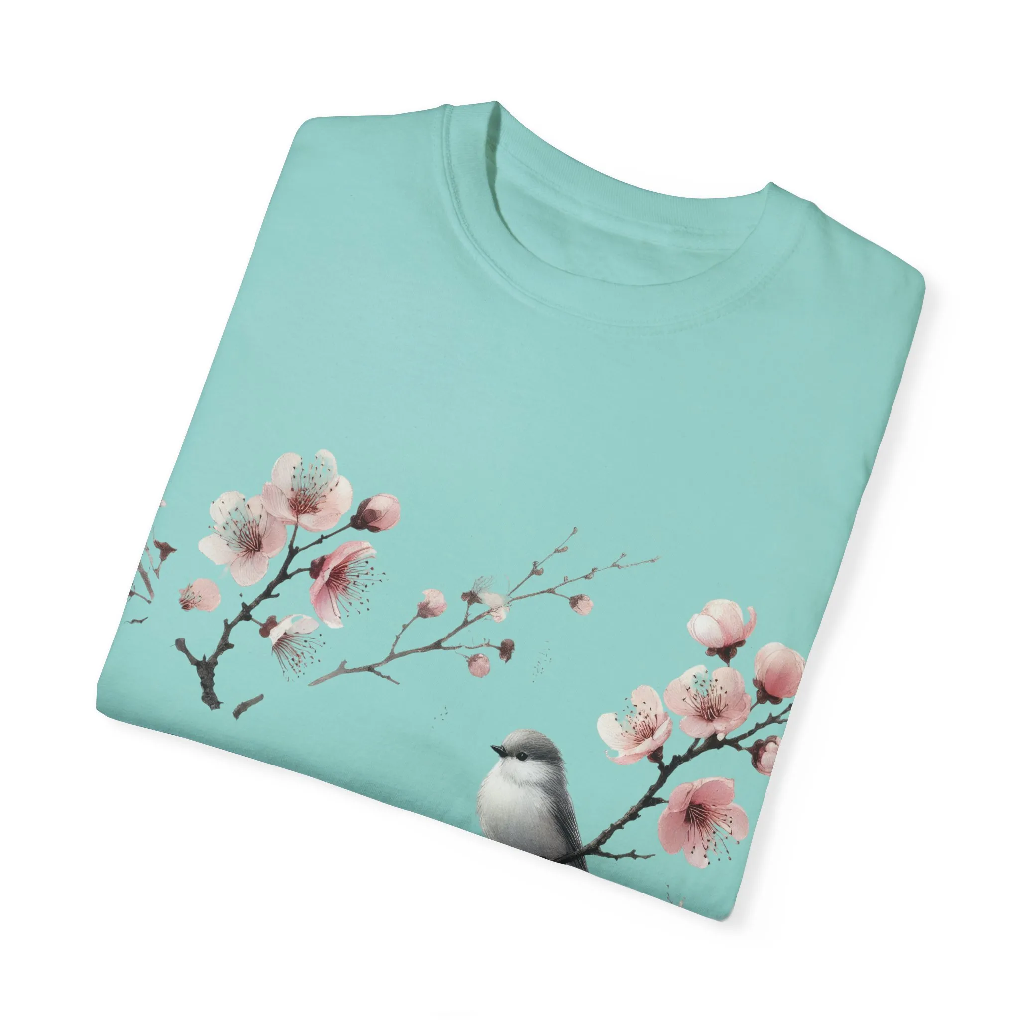 Spring Blossom Unisex T-Shirt - Floral Bird Design - Image 18