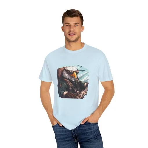 Pilot Eagle Unisex Garment-Dyed T-Shirt - Adventure Apparel for Aviation Enthusiasts