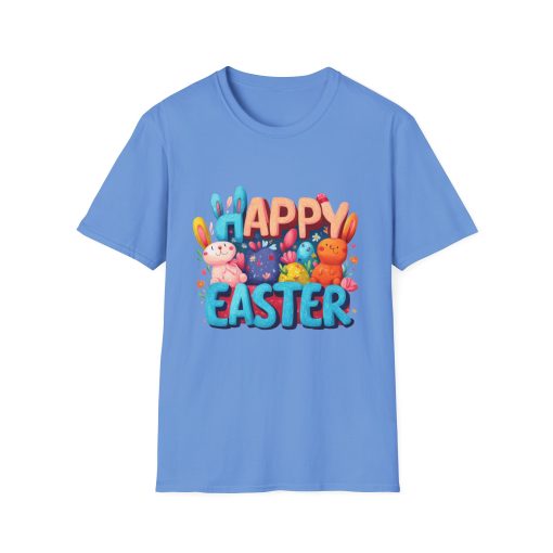 Happy Easter Unisex Softstyle T-Shirt - Fun Spring Bunny Design - Image 31