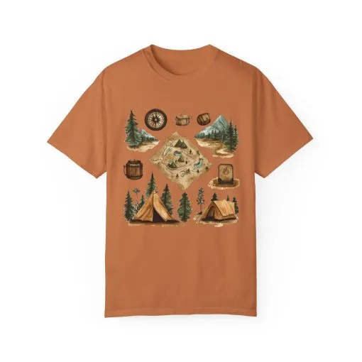 Adventure Awaits Unisex Garment-Dyed T-Shirt – Perfect for Nature Lovers and Camping Enthusiasts - Image 21