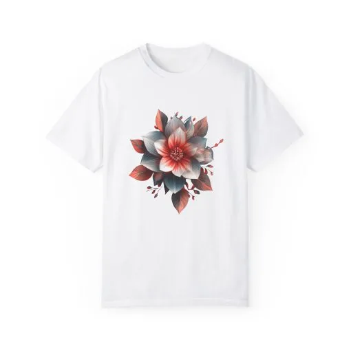 Botanical Floral Unisex Garment-Dyed T-shirt - Perfect for Nature Lovers - Image 2
