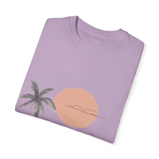 Sunset Beach Vibe Unisex Garment-Dyed T-Shirt - Image 22