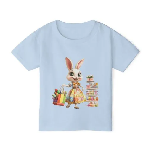 Cute Easter Bunny Toddler T-Shirt - Heavy Cotton™ - Image 3