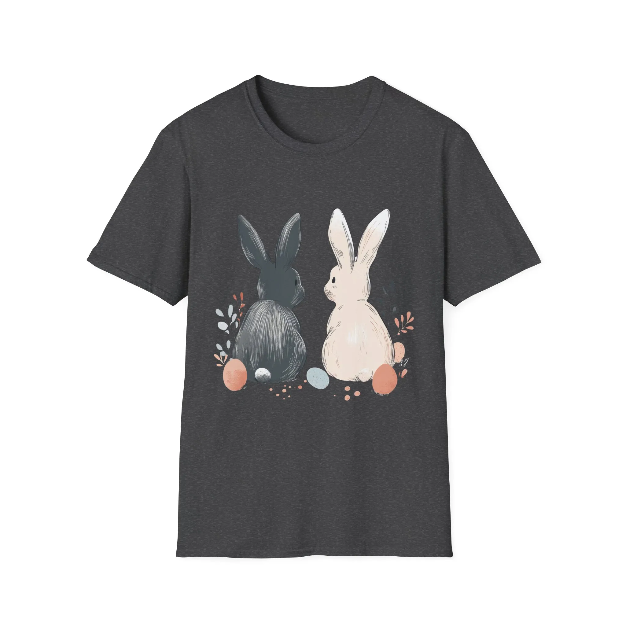 Cute Bunny Love Unisex Softstyle T-Shirt for Easter Celebrations - Image 26