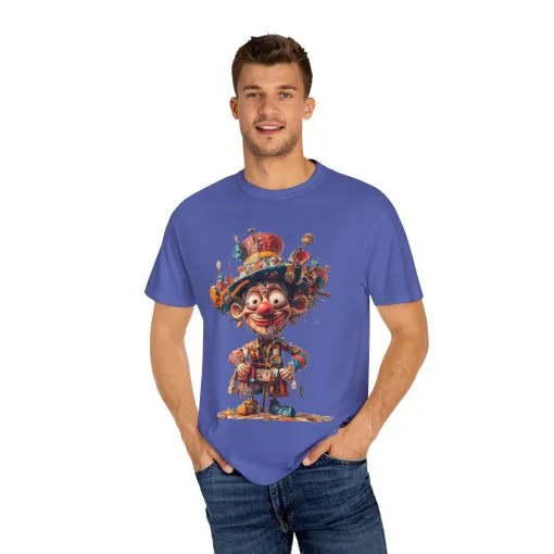 Whimsical Artist Unisex Garment-Dyed T-Shirt - Colorful Character Design - Image 37
