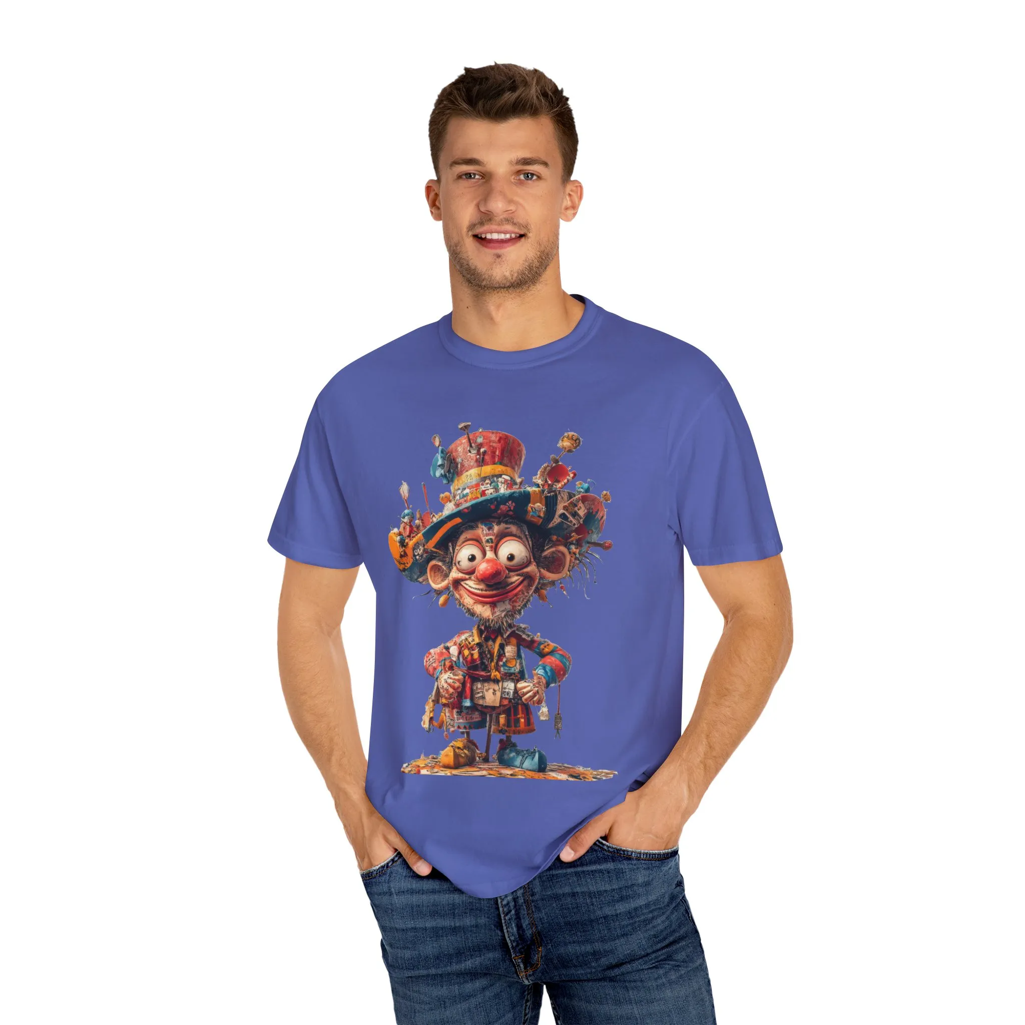 Whimsical Artist Unisex Garment-Dyed T-Shirt - Colorful Character Design - Image 37