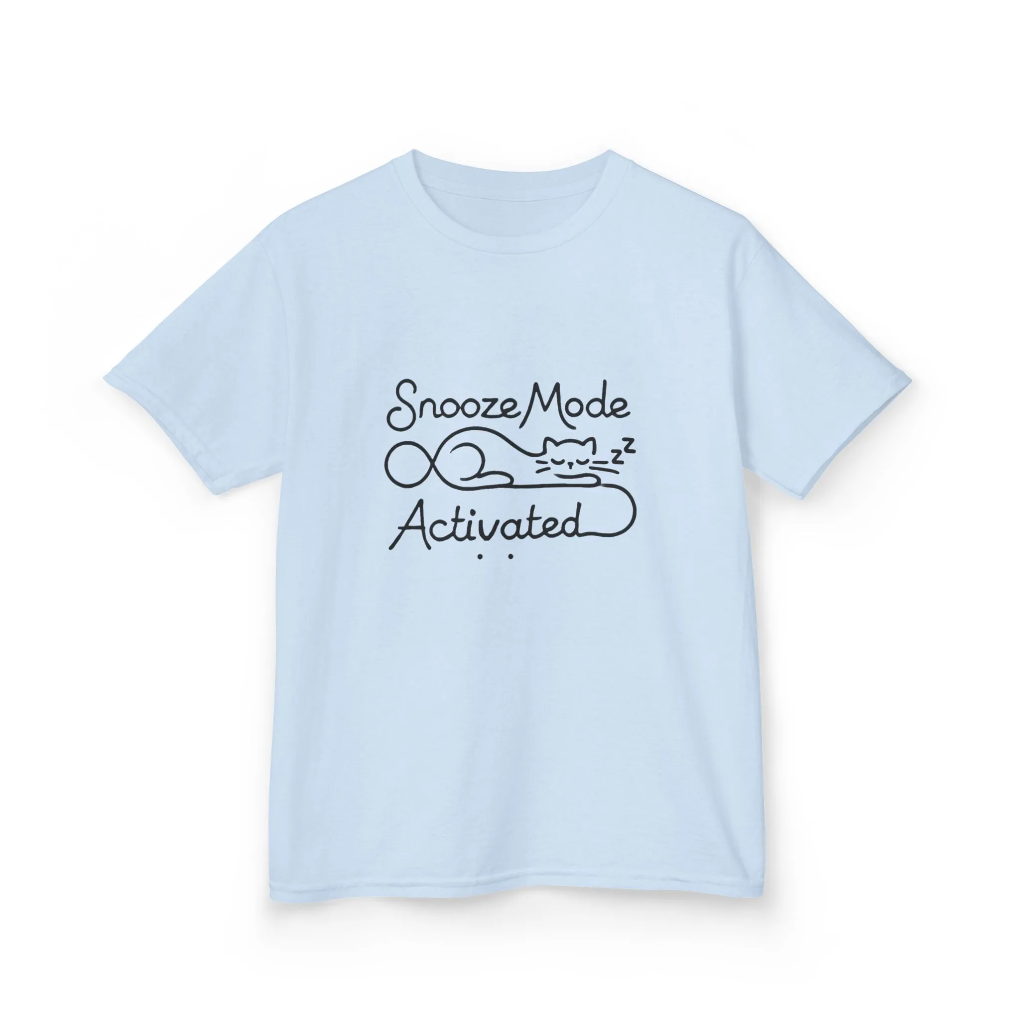 Kids 'Snooze Mode Activated' Heavy Cotton Tee - Fun Sleepy T-Shirt for Boys and Girls - Image 26