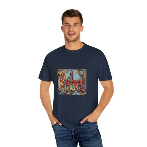 Rebel Unisex Garment-Dyed T-Shirt - Vintage Style Graphic Tee - Image 47