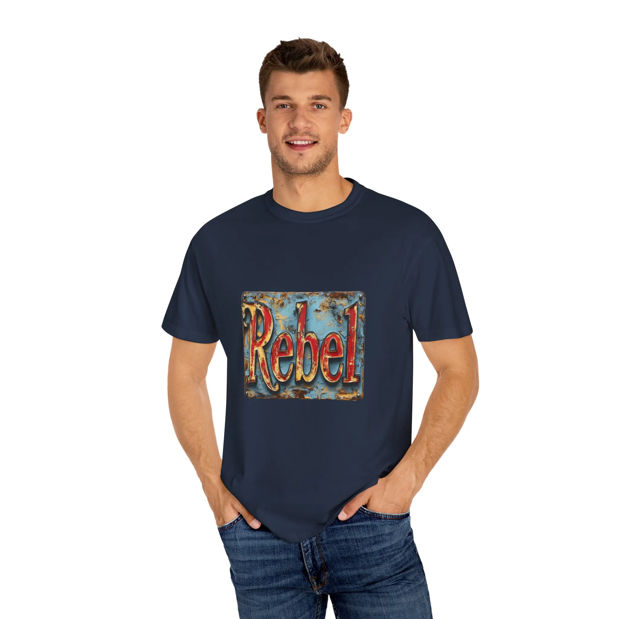 Rebel Unisex Garment-Dyed T-Shirt - Vintage Style Graphic Tee - Image 47