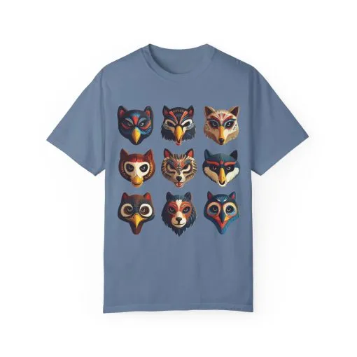 Wild Animal Masks Unisex Garment-Dyed T-Shirt - Image 13