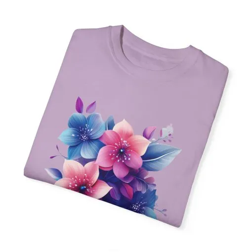 Floral Vibe Unisex Garment-Dyed T-Shirt | Comfortable, Stylish Tee for Nature Lovers - Image 32