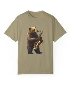 Jazz Bear Unisex Garment-Dyed T-Shirt