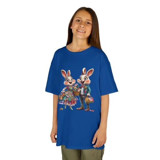 Adorable Bunny Couple Kids Tee - Perfect for Easter Celebrations - Image 27