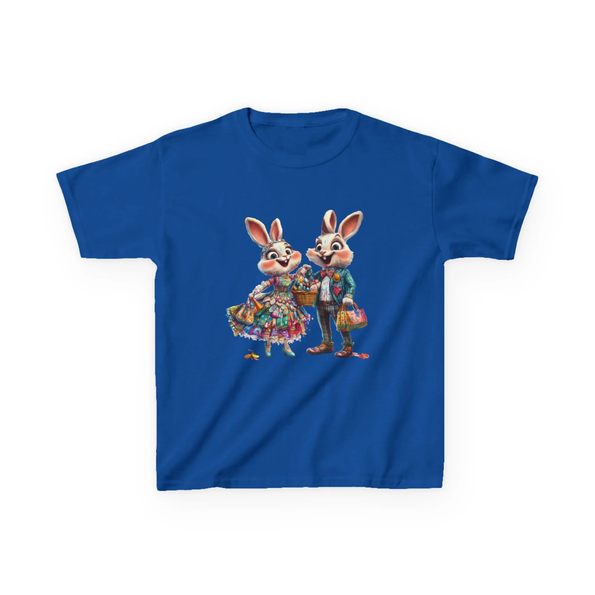 Adorable Bunny Couple Kids Tee - Perfect for Easter Celebrations - Image 25