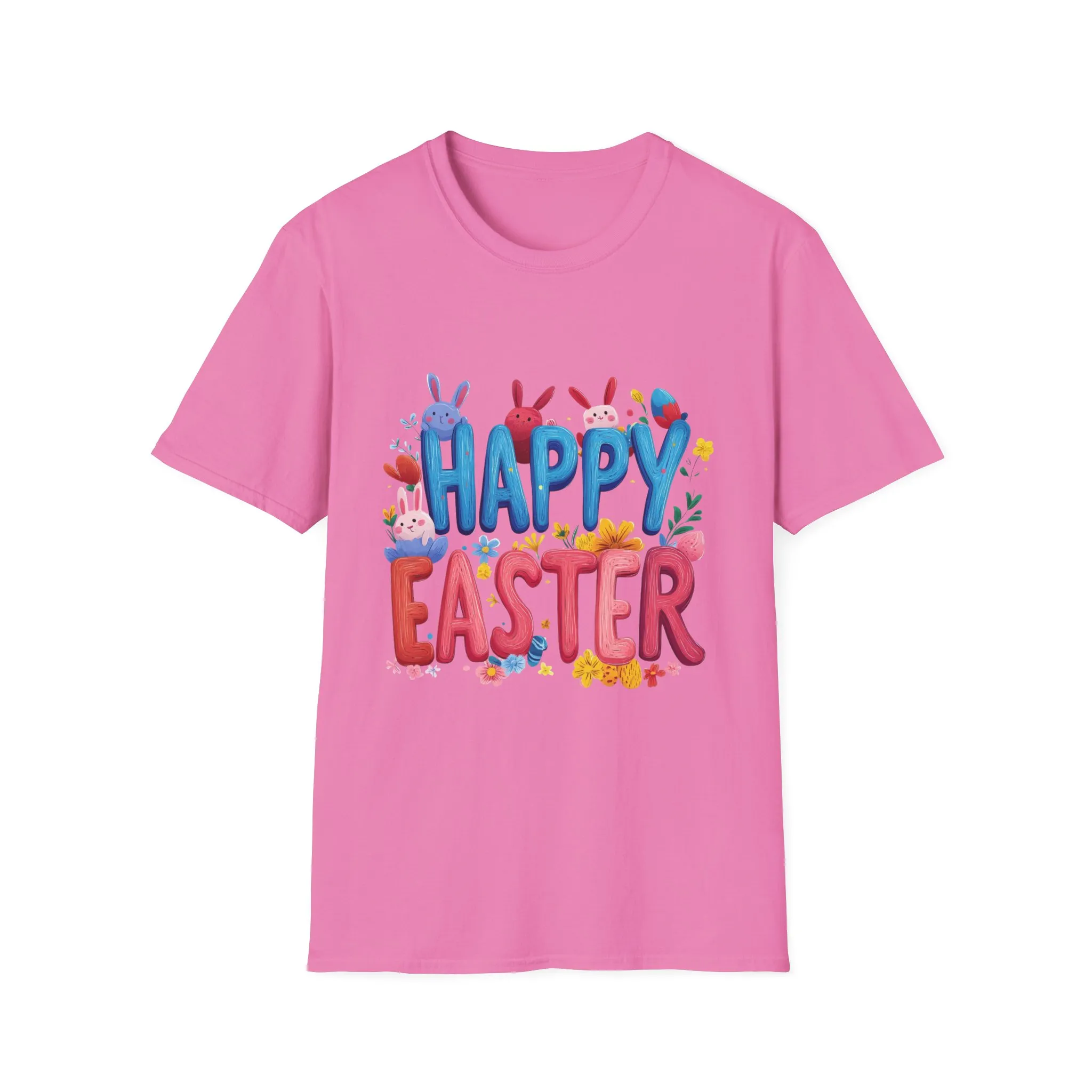 Easter Joy Unisex Softstyle T-Shirt - Spring Floral Design - Image 46