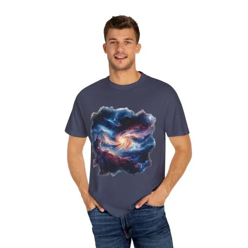 Cosmic Swirl Unisex Garment-Dyed T-Shirt - Perfect for Dreamers and Star Gazers - Image 19