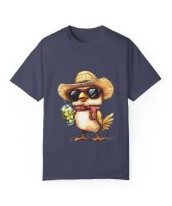 Funny Beach Bird T-Shirt - Unisex Garment-Dyed Summertime Tee