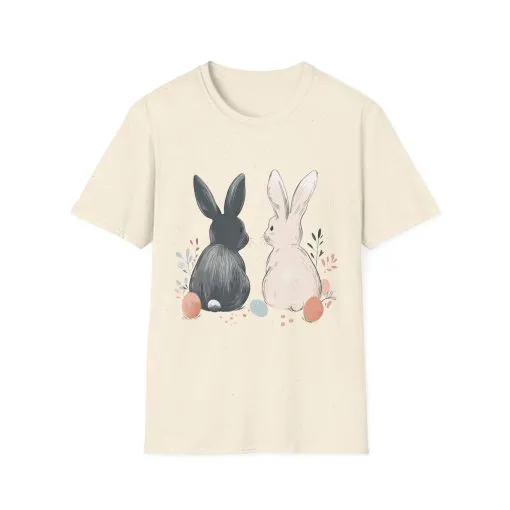 Cute Bunny Love Unisex Softstyle T-Shirt for Easter Celebrations - Image 16